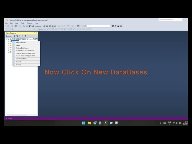 How To Create Database In SSMS | Step by Step