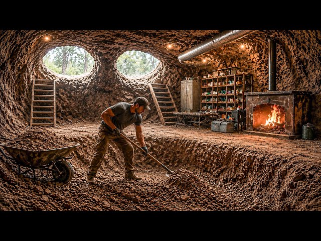 Building a Secret Underground Shelter Alone | FULL BUILD