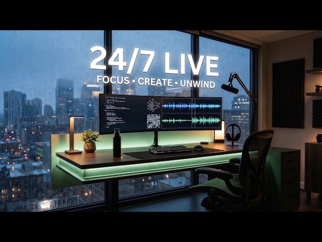 Focus Music 24/7 - Live Radio for Deep Work, Study & Late Night Coding