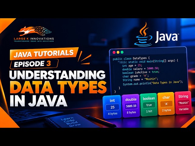 Java Tutorials Episode 3: Understanding Data Types in Java
