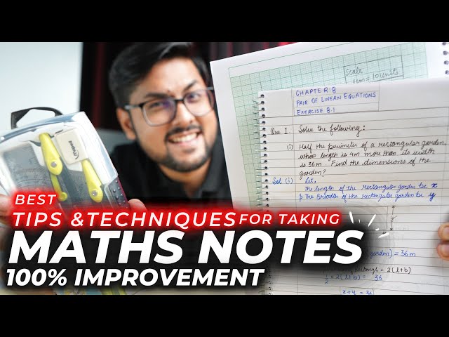 Best Tips & Methods to take Maths Notes | Handwriting | Graphs | Mind Maps - Boost your Maths Score🔥