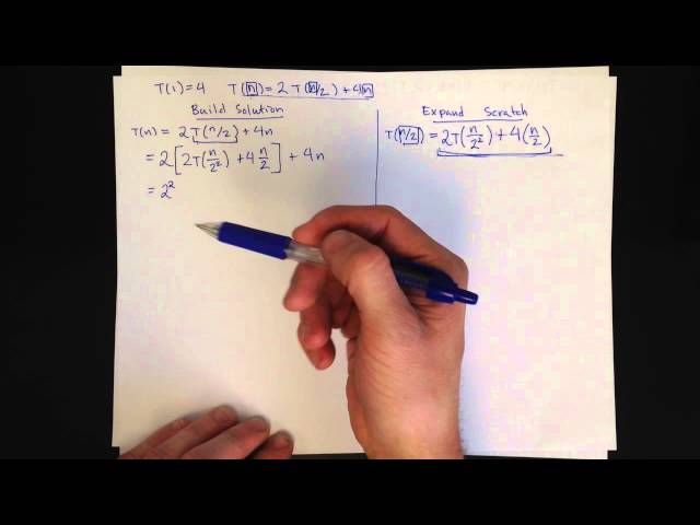 Solved Recurrence - Iterative Substitution (Plug-and-chug) Method