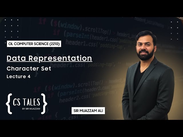 OL Computer (2210) | Data Representation  | Lecture 4 |  Character Set | Paper 1