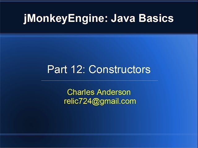 131204 BasicJava Part 12 Constructors