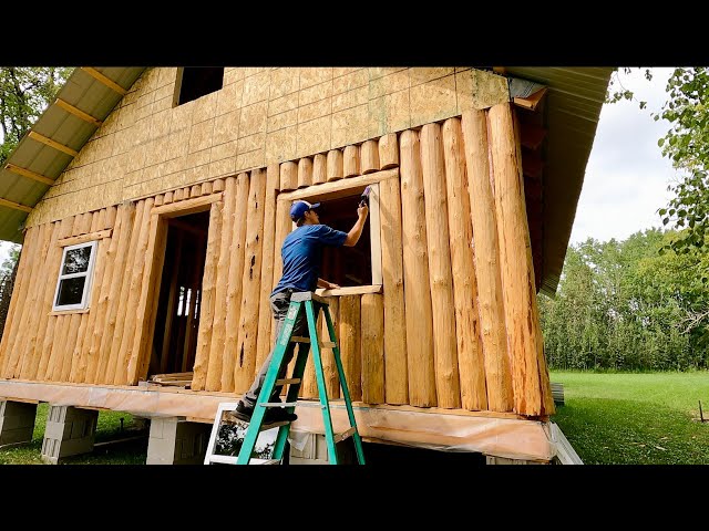 Building A Log Cabin To Raise My Family In | Windows And Patio Door