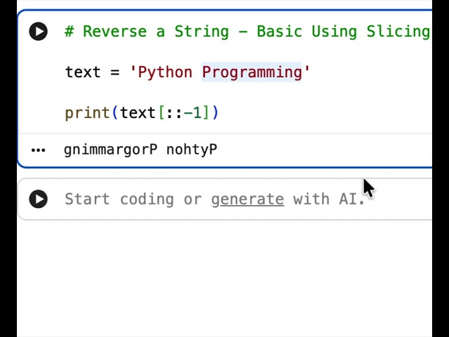 Python Program to Reverse a String - Basic Using Slicing