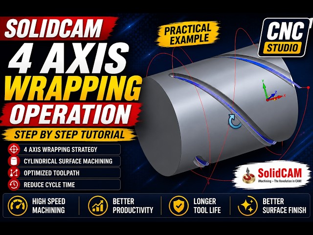 59_SolidCAM 4th Axis Wrapping Operation Explained