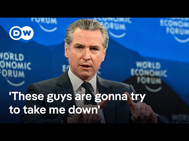 California Governor Gavin Newsom speaks at the World Economic Forum 2026 | DW News