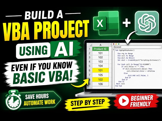 How to Build a VBA Project Using AI | Excel Automation for Beginners
