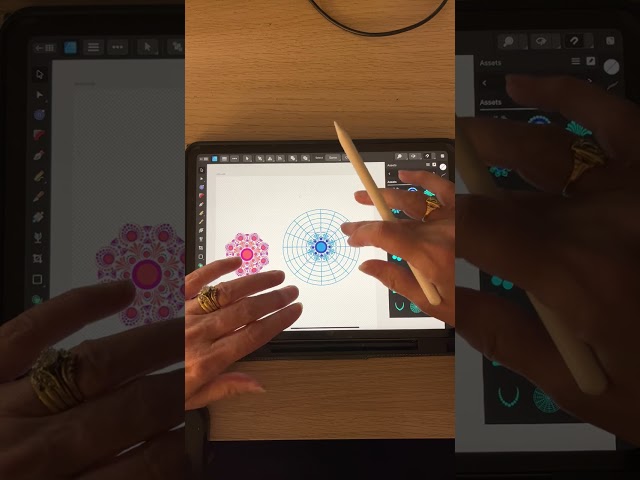 Dot Art Mandala using Affinity Designer 2 on the iPad