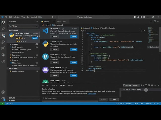 VS code setup for Python