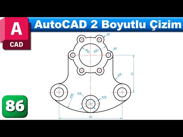 AutoCAD 2D drawing examples - 86
