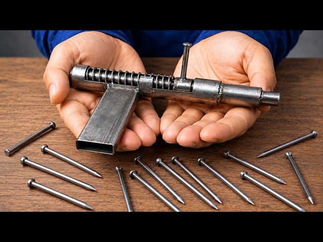 An invention that astonishes the whole world! How to easily make a nail gun at home! Creation Daily