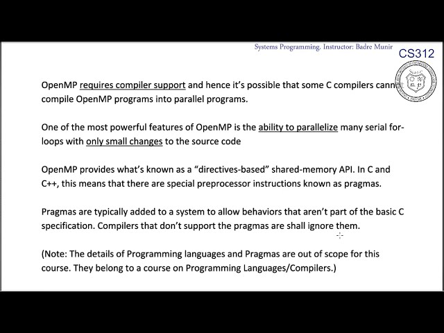 Intro to OpenMP: Parallel Programming simplified for CPU