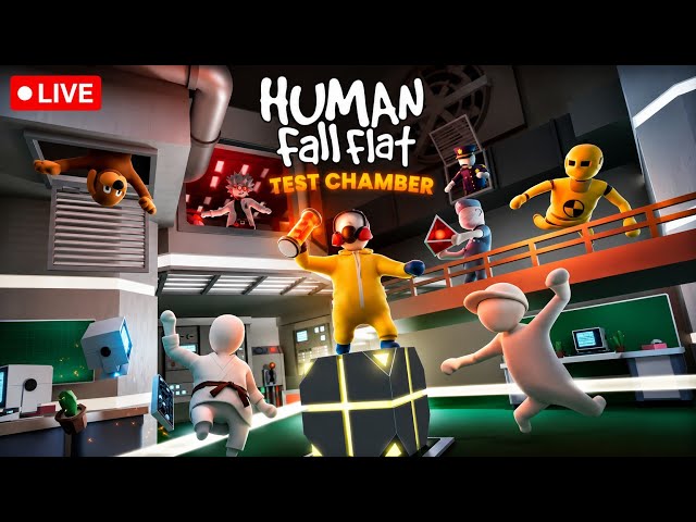 🔴 Let's play Test chamber map in Human Fall Flat 🌎| GameON