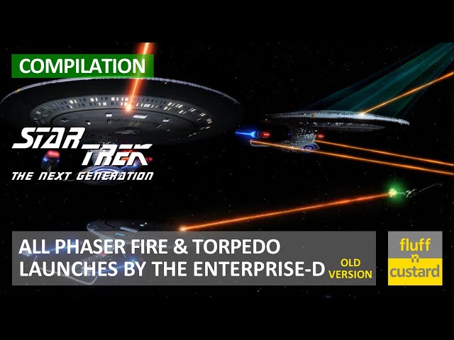 All Phaser Fire & Torpedo Launches By The Enterprise-D • Star Trek TNG • Compilation