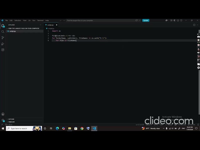 Scan Your Computer for Large Files with Python | Beginner Automation Project