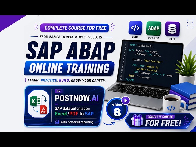SAP ABAP Online Training | Complete SAP ABAP Course | Video 8