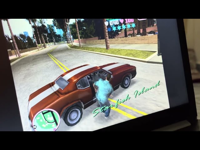 We are playing gta vice city in laptop 