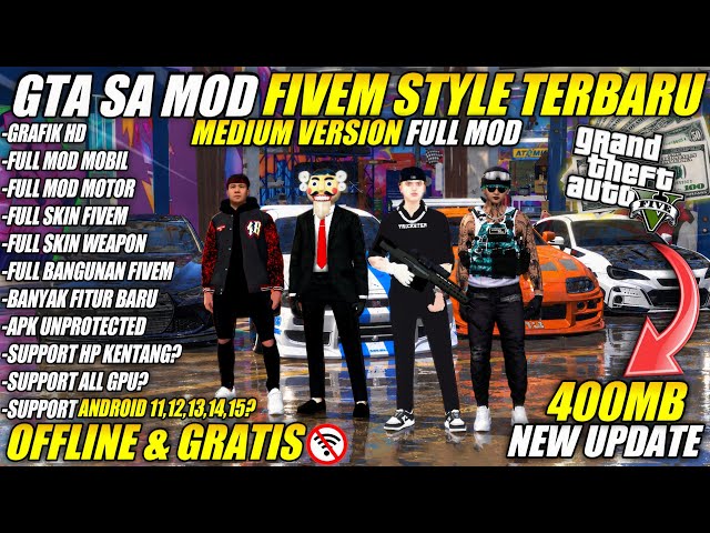 SHARING‼️GTA SA FIVEM MOD PACK FULL CAR&BIKE MODS+LATEST FULL SKINS‼️GTA SA FIVEM STYLE SUPPORTS ...