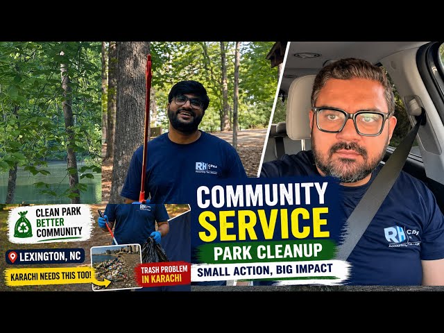 Public Park Cleaning & Trash Collection | Tree Planting & Trash Removal in a Public Park in USA