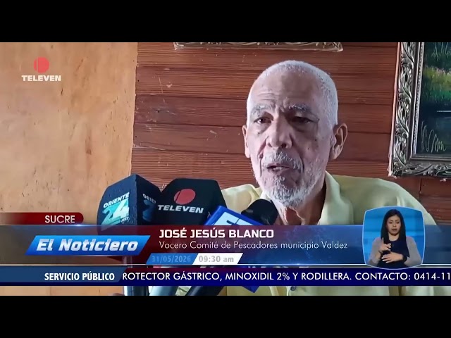 Derrame de crudo paraliza pesca artesanal en Sucre  - El Noticiero emisión meridiana 01/06/26