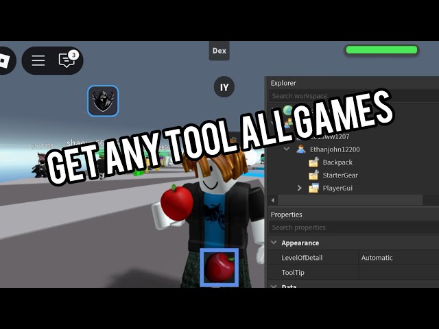 [NOT FE]Roblox dex get tool in games #roblox #robloxscript #robloxexploiting #viral #trending #rblx 