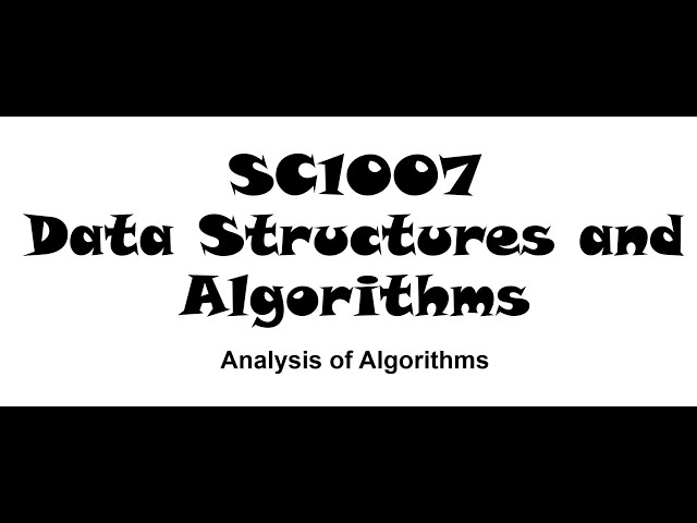 SC1007 Data Structures and Algorithms
