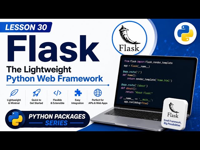 Lesson 30 - Flask: The Lightweight Python Web Framework | Python Packages Series | Uplatz