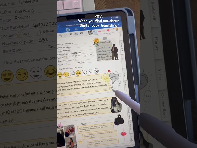 Digital Reading journal 😍 #digitalplanner #journaling #books #booktube #goodnotes #ipad #bookreview