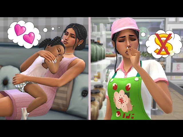 ¿Puede mi adolescente de los Sims hacer malabares con 3 trabajos mientras cría a su bebé? // Reto...