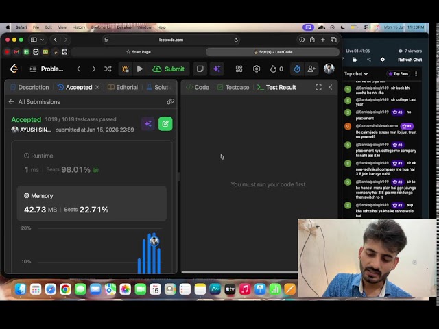 Day 23 ||  Sqrt() || leetCode 69 ||  DSA live with me || binary search