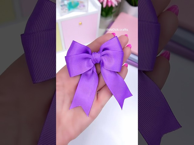 How to make easy bow 🎀 #diy #art #craft #howtomake #easy #bow