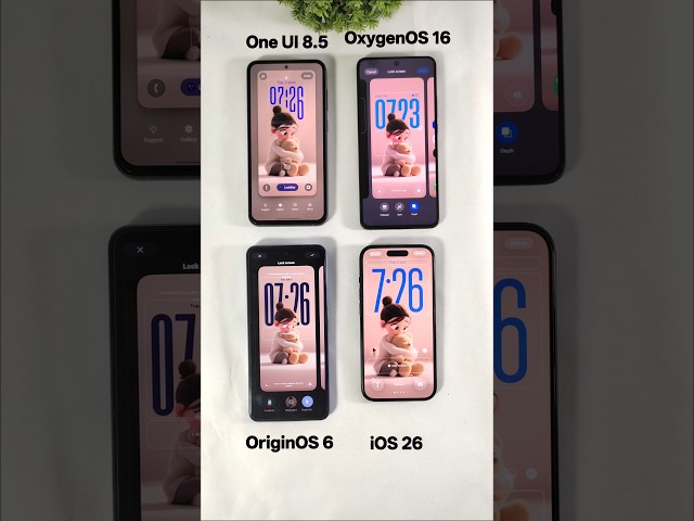 One UI 8.5 or OxygenOS 16 or OriginOS 6 or iOS 26 Lock Screen Customization?