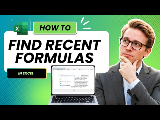 How to Find Recently Used Formulas in Excel (Easy Guide)