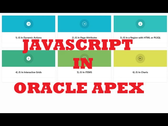 JavaScript In Oracle APEX