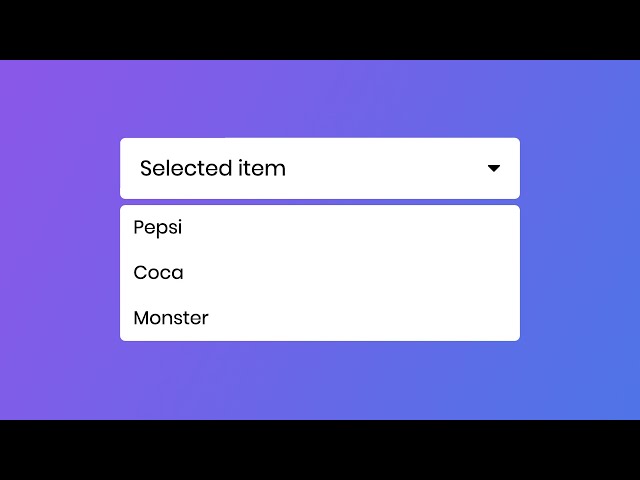 Create A Custom Select Box using only HTML & CSS
