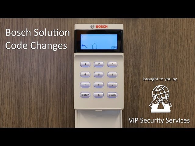 BOSCH: How to change codes on Bosch Solution Alarm Systems