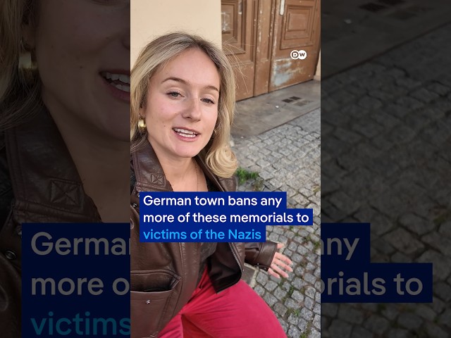 Why has a small German town banned these memorials to Nazi victims?