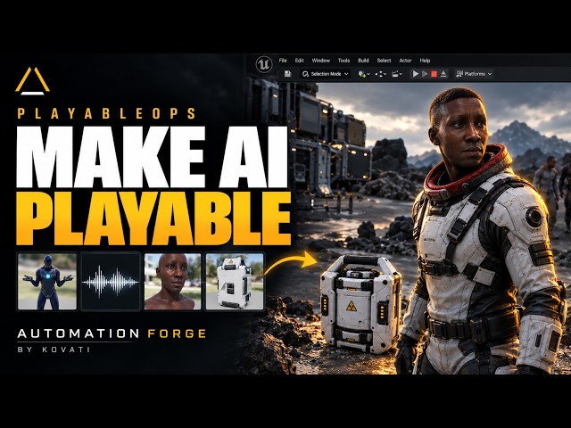 PlayableOps: From AI Output to Playable Content in Unreal Engine 5.8