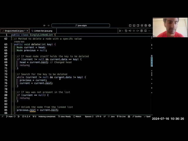 Singly Linked List in java