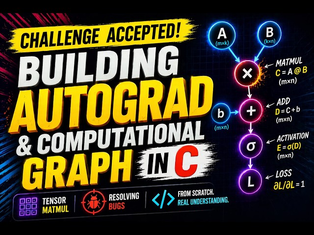 Building Autograd and Computational Graph in C | Tensor matmul | Resolving Bugs