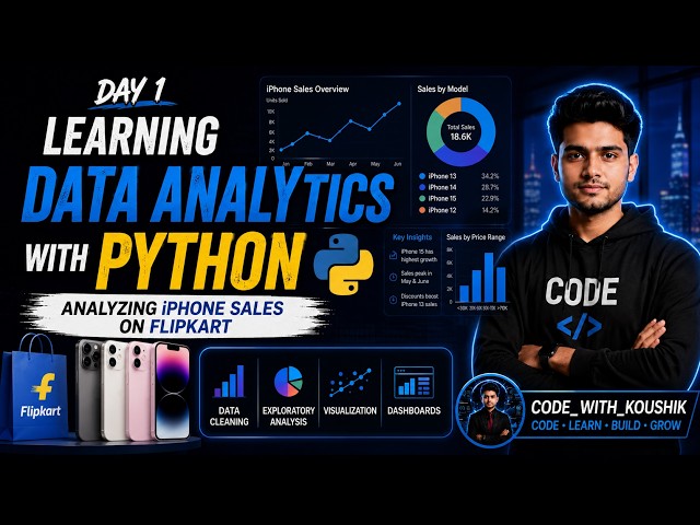 ASMR Programming - Day 1 | Learning Data Analytics with Python | iPhone Sales Analysis | No Talking