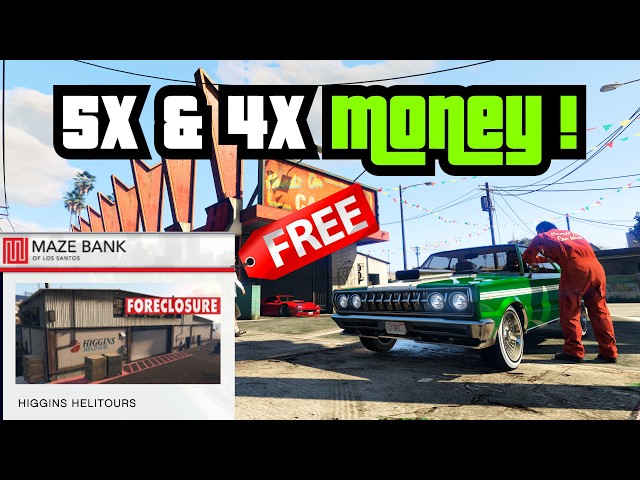 GTA 5 - 5X y 4X DE DINERO, ¡Negocio GRATIS!, ¡Bonificaciones de Money Fronts! - Avance de la sema...