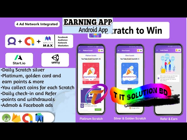 Scratch to Win Earn $500+ Android Source Code Free Download (Admob, Facebook, Ads) Full App