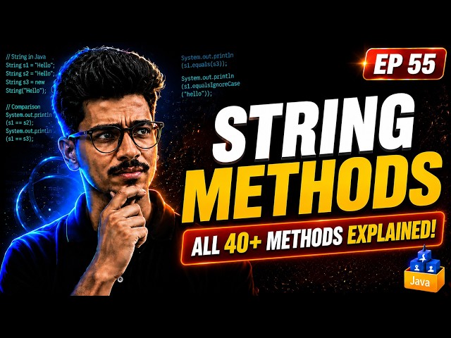 Java String Methods Complete Tutorial in Hindi | String Inbuilt Methods | Java Full Course 2026