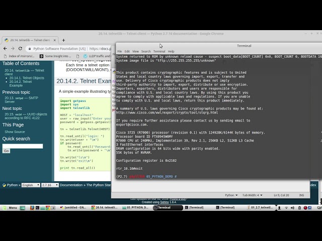 Python learning for Network Engineers Part 06 | First script using telnetlib in Python 2 & Python 3
