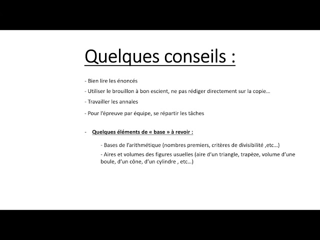 Comment réussir les Olympiades de maths