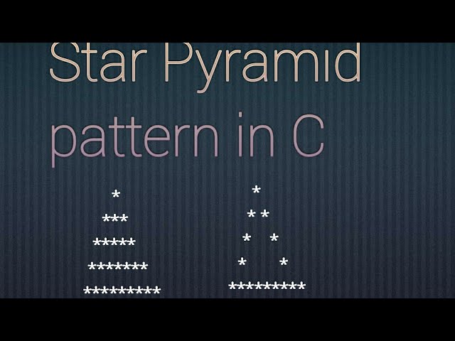 Pyramid Star pattern program in C|C star patterns|Pyramid star pattern|c patterns