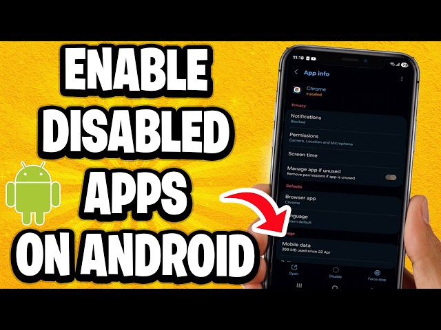 How To Enable Disabled Apps On Android - Tutorial